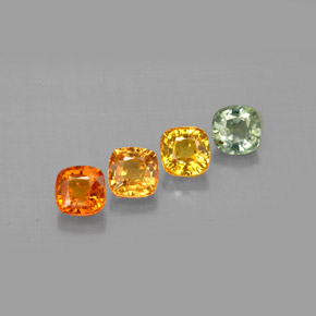 Achetez naturel ct multicolore saphir gems, coupe coussin, en provenance tanzanie (songea) chez gemselect. en stock, livraison internationale!