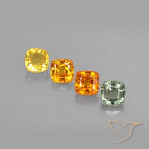 Achetez naturel 2,10ct multicolore saphir gems, coupe coussin, en provenance tanzanie chez gemselect. en stock, livraison internationale!