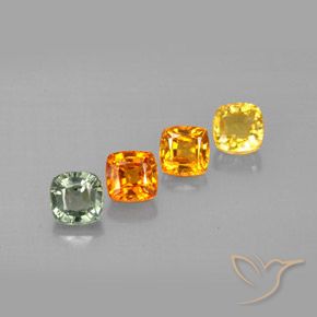 Achetez naturel 2,10ct multicolore saphir gems, coupe coussin, en provenance tanzanie chez gemselect. en stock, livraison internationale!