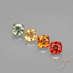 Achetez naturel 2,24ct multicolore saphir gems, coupe coussin, en provenance tanzanie chez gemselect. en stock, livraison internationale!