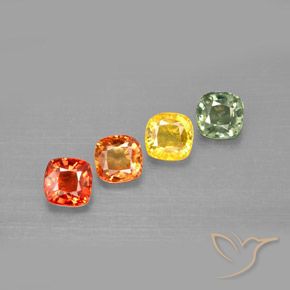 Achetez naturel 2,19ct multicolore saphir gems, coupe coussin, en provenance tanzanie chez gemselect. en stock, livraison internationale!