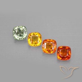 Achetez naturel 2,30ct multicolore saphir gems, coupe coussin, en provenance tanzanie chez gemselect. en stock, livraison internationale!