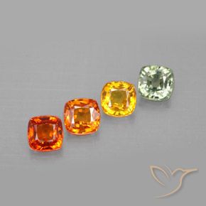 Achetez naturel 2,30ct multicolore saphir gems, coupe coussin, en provenance tanzanie chez gemselect. en stock, livraison internationale!