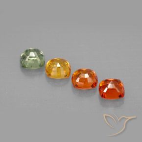 Achetez naturel 2,30ct multicolore saphir gems, coupe coussin, en provenance tanzanie chez gemselect. en stock, livraison internationale!