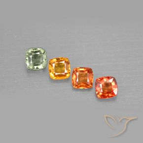 Achetez naturel 1,95ct multicolore saphir gems, coupe coussin, en provenance tanzanie chez gemselect. en stock, livraison internationale!