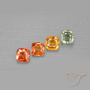 Achetez naturel 1,95ct multicolore saphir gems, coupe coussin, en provenance tanzanie chez gemselect. en stock, livraison internationale!