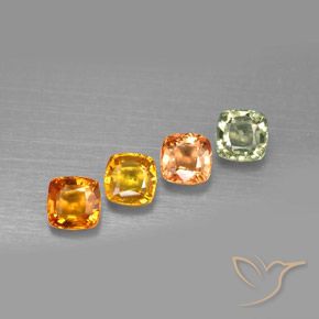 Achetez naturel 2,55ct multicolore saphir gems, coupe coussin, en provenance tanzanie chez gemselect. en stock, livraison internationale!