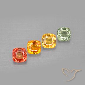 Achetez naturel 2,64ct multicolore saphir gems, coupe coussin, en provenance tanzanie chez gemselect. en stock, livraison internationale!