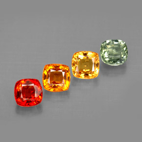 Achetez naturel ct multicolore saphir gems, coupe coussin, en provenance tanzanie (songea) chez gemselect. en stock, livraison internationale!