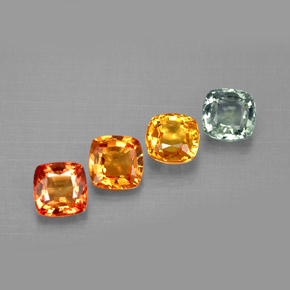 Achetez naturel ct multicolore saphir gems, coupe coussin, en provenance tanzanie (songea) chez gemselect. en stock, livraison internationale!