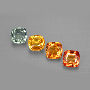 Achetez naturel ct multicolore saphir gems, coupe coussin, en provenance tanzanie (songea) chez gemselect. en stock, livraison internationale!