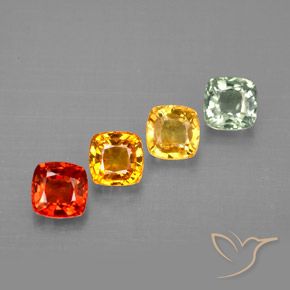 Achetez naturel 1,96ct multicolore saphir gems, coupe coussin, en provenance tanzanie chez gemselect. en stock, livraison internationale!
