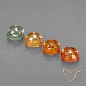 Achetez naturel 2,15ct multicolore saphir gems, coupe coussin, en provenance tanzanie chez gemselect. en stock, livraison internationale!