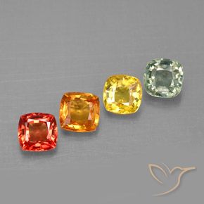 Achetez naturel 1,66ct multicolore saphir gems, coupe coussin, en provenance tanzanie chez gemselect. en stock, livraison internationale!