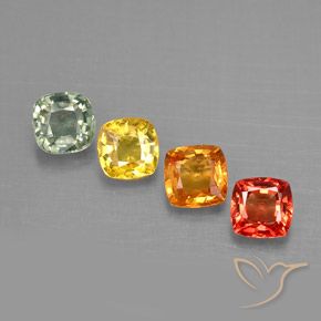 Achetez naturel 1,66ct multicolore saphir gems, coupe coussin, en provenance tanzanie chez gemselect. en stock, livraison internationale!