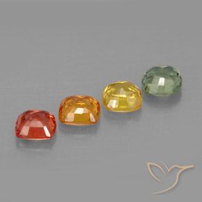 Achetez naturel 1,66ct multicolore saphir gems, coupe coussin, en provenance tanzanie chez gemselect. en stock, livraison internationale!
