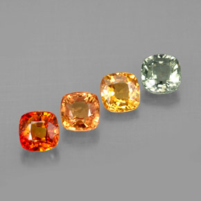 Achetez naturel 1,94ct multicolore saphir gems, coupe coussin, en provenance tanzanie chez gemselect. en stock, livraison internationale!