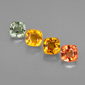 Achetez naturel ct multicolore saphir gems, coupe coussin, en provenance tanzanie (songea) chez gemselect. en stock, livraison internationale!