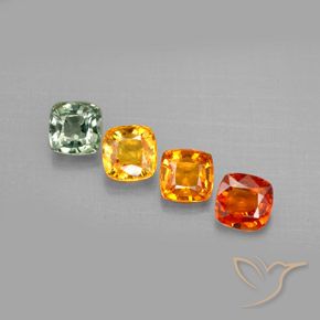 Achetez naturel 2,49ct multicolore saphir gems, coupe coussin, en provenance tanzanie chez gemselect. en stock, livraison internationale!