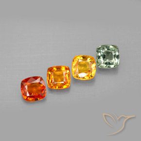 Achetez naturel 2,49ct multicolore saphir gems, coupe coussin, en provenance tanzanie chez gemselect. en stock, livraison internationale!