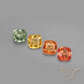 Achetez naturel 2,21ct multicolore saphir gems, coupe coussin, en provenance tanzanie chez gemselect. en stock, livraison internationale!