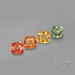 Achetez naturel 2,21ct multicolore saphir gems, coupe coussin, en provenance tanzanie chez gemselect. en stock, livraison internationale!