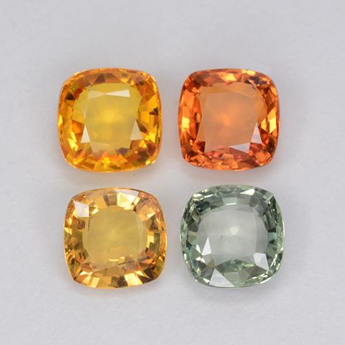 Achetez naturel 2,22ct multicolore saphir gems, coupe coussin, en provenance tanzanie chez gemselect. en stock, livraison internationale!