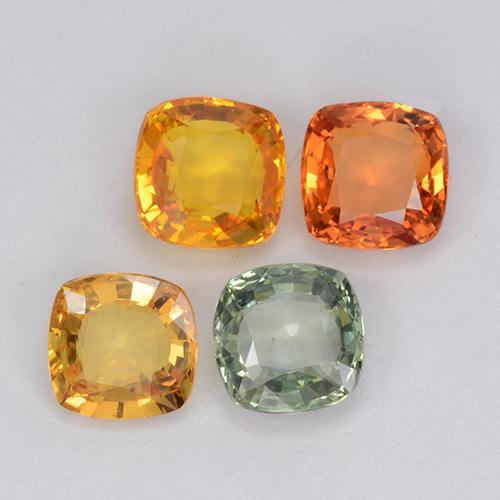 Achetez naturel 2,22ct multicolore saphir gems, coupe coussin, en provenance tanzanie chez gemselect. en stock, livraison internationale!