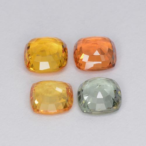 Achetez naturel 2,22ct multicolore saphir gems, coupe coussin, en provenance tanzanie chez gemselect. en stock, livraison internationale!