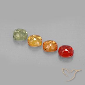 Achetez naturel 2,38ct multicolore saphir gems, coupe coussin, en provenance tanzanie chez gemselect. en stock, livraison internationale!