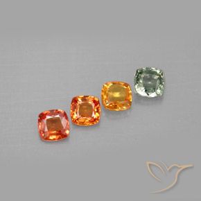Achetez naturel 1,49ct multicolore saphir gems, coupe coussin, en provenance tanzanie chez gemselect. en stock, livraison internationale!