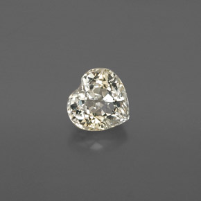 Saphir jaune naturelle forme de coeur, 1,40 ct, VVS-VS