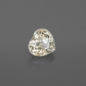 Saphir jaune naturelle forme de coeur, 1,40 ct, VVS-VS