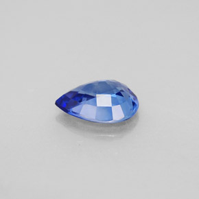 Saphir bleue naturelle en forme de poire, 1,19 ct, VVS
