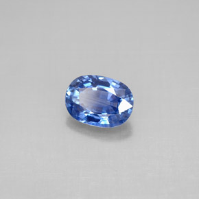 Saphir bleue naturelle coupe ovale, 1,05 ct, VS