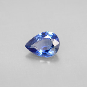 Saphir bleue naturelle en forme de poire, 1,20 ct, VVS-VS