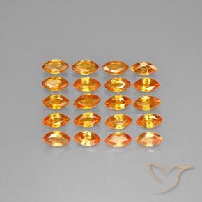 4.81ctw Naturel Orange foncé Saphir, Marquise, VVS-VS