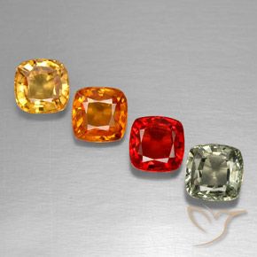 Achetez naturel 2,17ct multicolore saphir gems, coupe coussin, en provenance tanzanie chez gemselect. en stock, livraison internationale!
