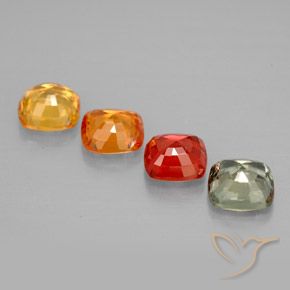 Achetez naturel 2,17ct multicolore saphir gems, coupe coussin, en provenance tanzanie chez gemselect. en stock, livraison internationale!