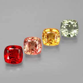 Achetez naturel 2,21ct multicolore saphir gems, coupe coussin, en provenance tanzanie chez gemselect. en stock, livraison internationale!