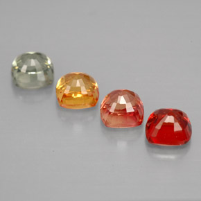Achetez naturel 2,21ct multicolore saphir gems, coupe coussin, en provenance tanzanie chez gemselect. en stock, livraison internationale!
