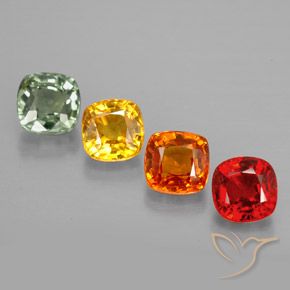 Achetez naturel 2,51ct multicolore saphir gems, coupe coussin, en provenance tanzanie chez gemselect. en stock, livraison internationale!