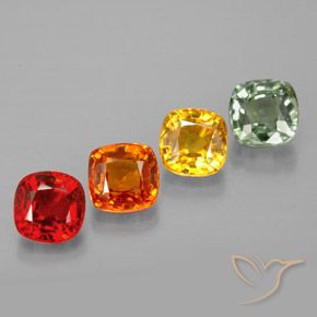 Achetez naturel 2,51ct multicolore saphir gems, coupe coussin, en provenance tanzanie chez gemselect. en stock, livraison internationale!