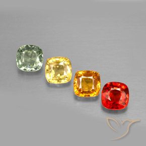 Achetez naturel 1,92ct multicolore saphir gems, coupe coussin, en provenance tanzanie chez gemselect. en stock, livraison internationale!