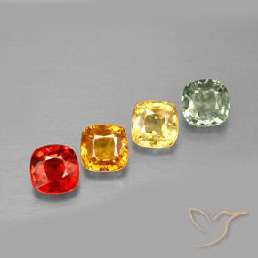 Achetez naturel 1,92ct multicolore saphir gems, coupe coussin, en provenance tanzanie chez gemselect. en stock, livraison internationale!