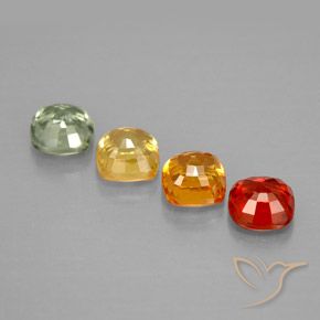 Achetez naturel 1,92ct multicolore saphir gems, coupe coussin, en provenance tanzanie chez gemselect. en stock, livraison internationale!