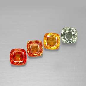 Achetez naturel 1,93ct multicolore saphir gems, coupe coussin, en provenance tanzanie chez gemselect. en stock, livraison internationale!