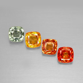 Achetez naturel 1,93ct multicolore saphir gems, coupe coussin, en provenance tanzanie chez gemselect. en stock, livraison internationale!
