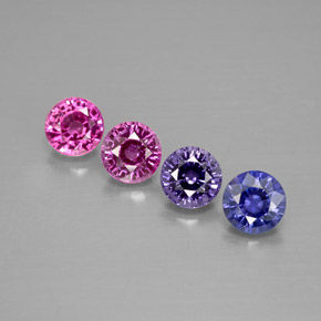 Achetez naturel ct multicolore saphir gems, coupe roude, en provenance tanzanie chez gemselect. en stock, livraison internationale!