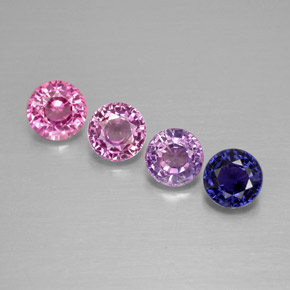 Achetez naturel ct multicolore saphir gems, coupe roude, en provenance tanzanie chez gemselect. en stock, livraison internationale!